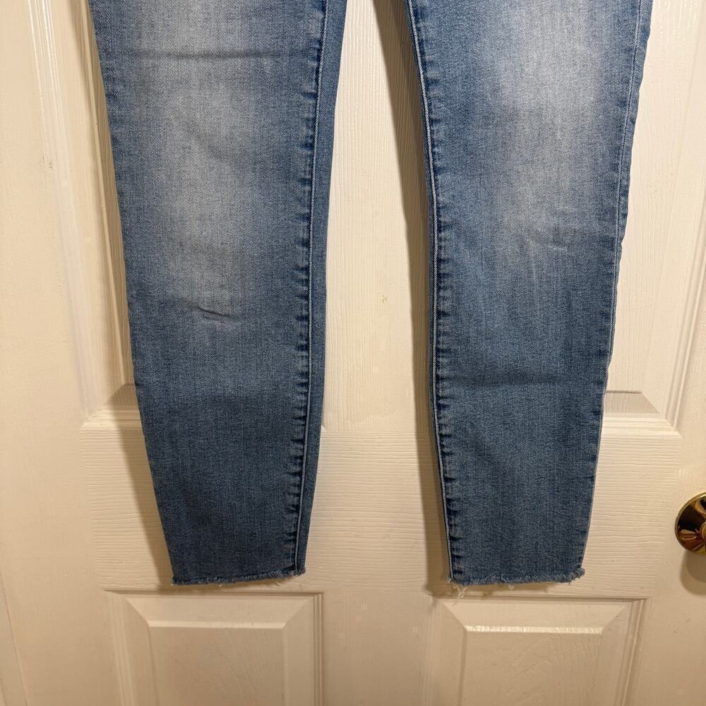 J. Crew 9" High-Rise Toothpick Skinny Jean Raw Hem in Hamden Wash Size 28 - Picture 3 of 13